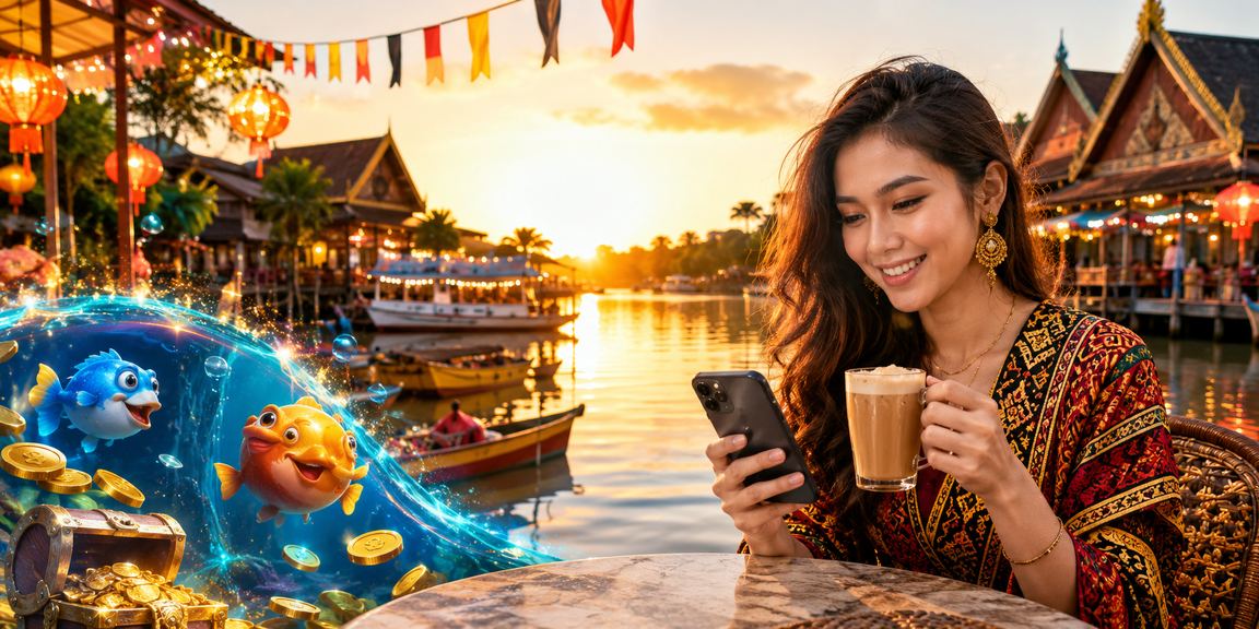 Permainan memancing gaya Malaysia di Sarawak di platform 13500